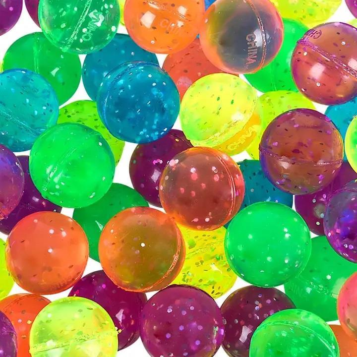 Sprettball med glitter - 1 stk