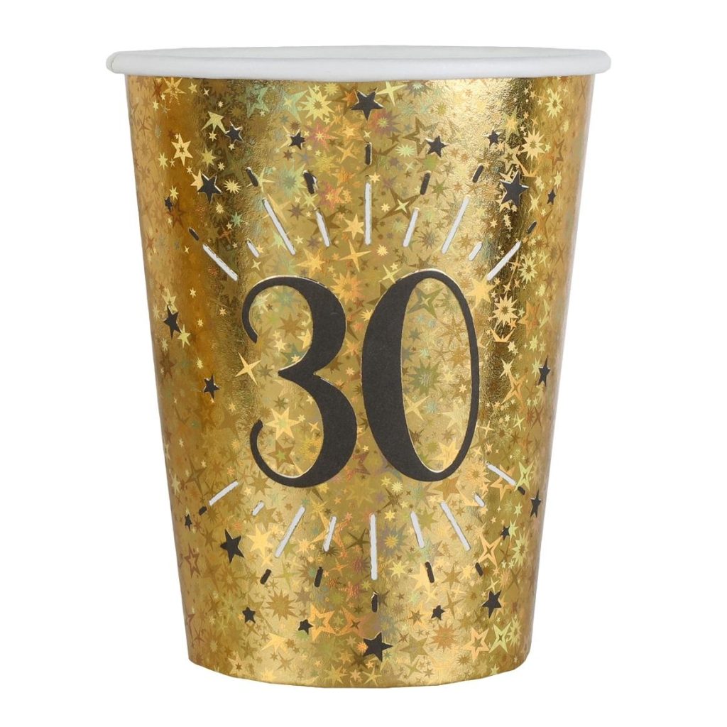 Pappkopper gull, 30 år – 10 stk