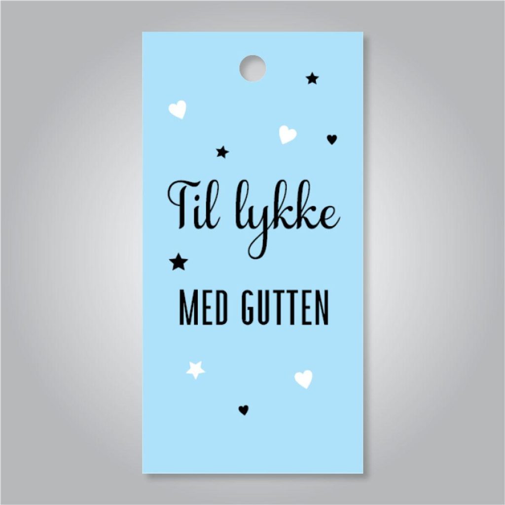 Tag til gave - Til lykke med gutten
