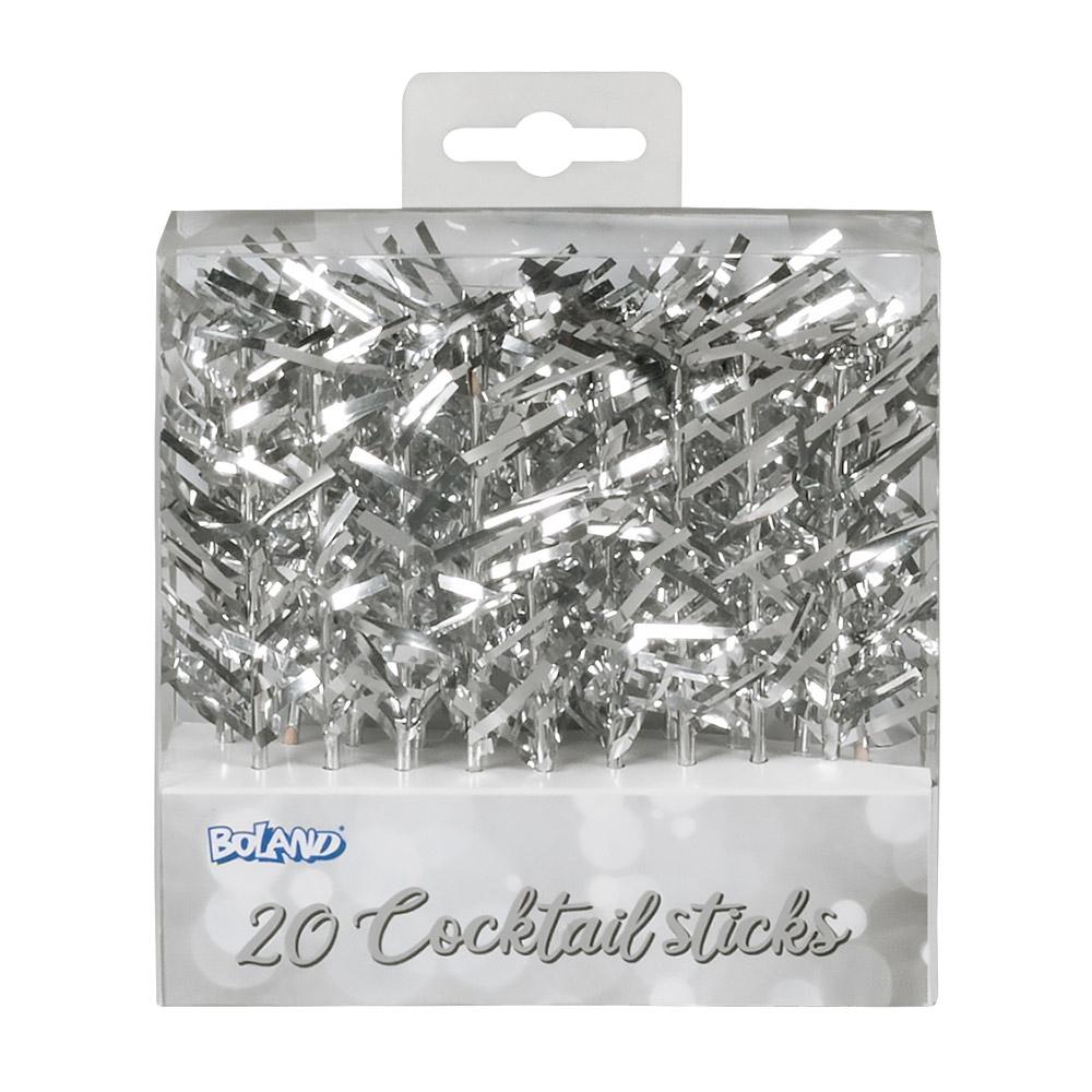 Cocktailpinner sølv – 20 stk