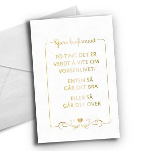 Kort, konfirmant - To ting verdt å vite