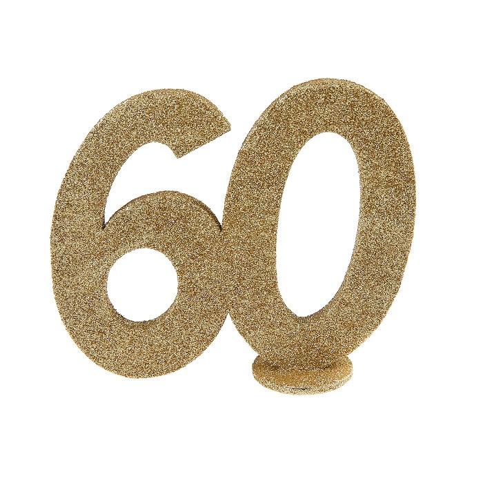 Bordpynt, Gull med glitter - 60år