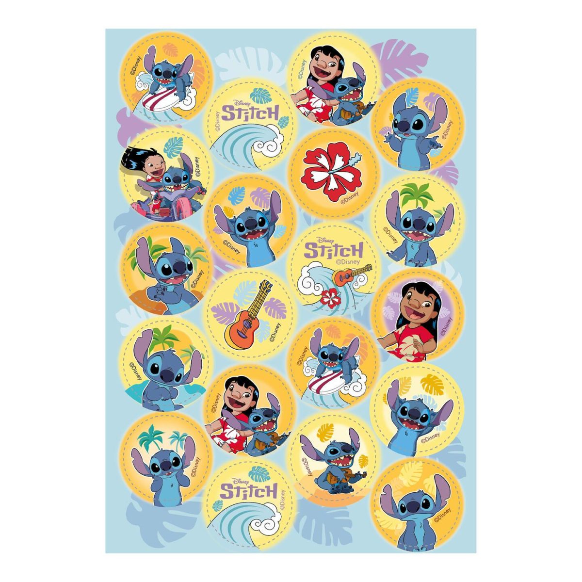 Spiselige cupcakebilder, Stitch - 20 stk