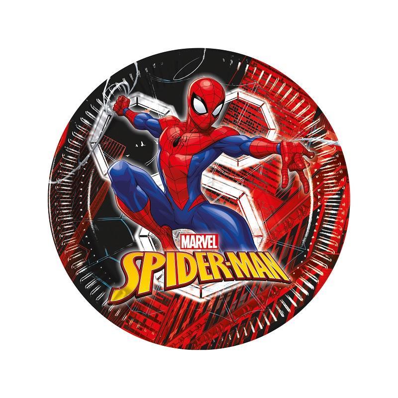 XL papptallerkener 26cm, Spiderman - 6 stk