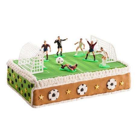 Kakepynt fotballsett klassisk kamp - 10 deler