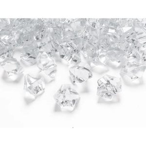 Konfetti diamanter, blanke 25mm - 50stk