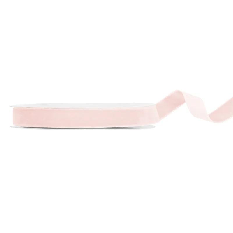 Velurbånd 15mm, lys rosa – 10 m