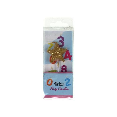 Kakelys stjerne - gull glitter
