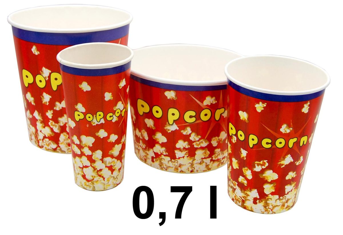 Popcornbeger 0,7 liter - 50 stk
