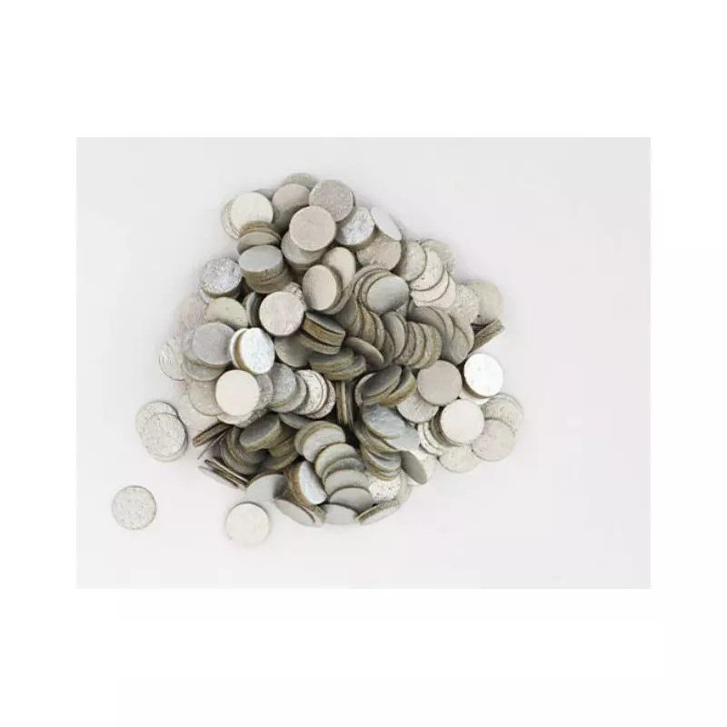 Spiselig konfetti av rispapir, metallic sølv - 750 stk