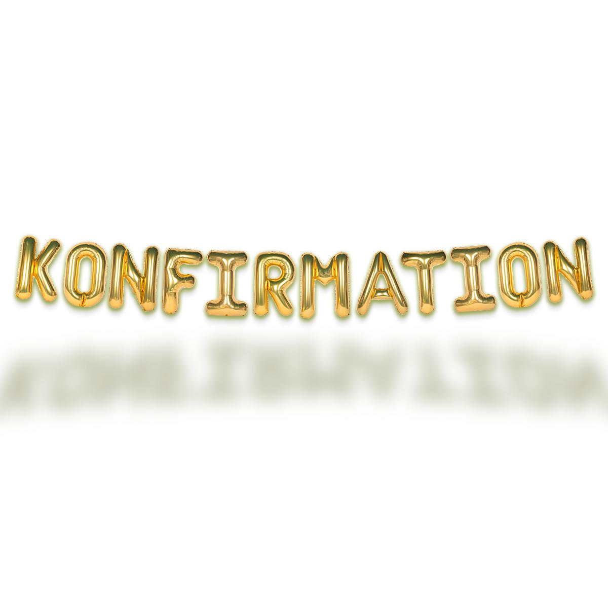 Ballongbanner, gull - Konfirmation