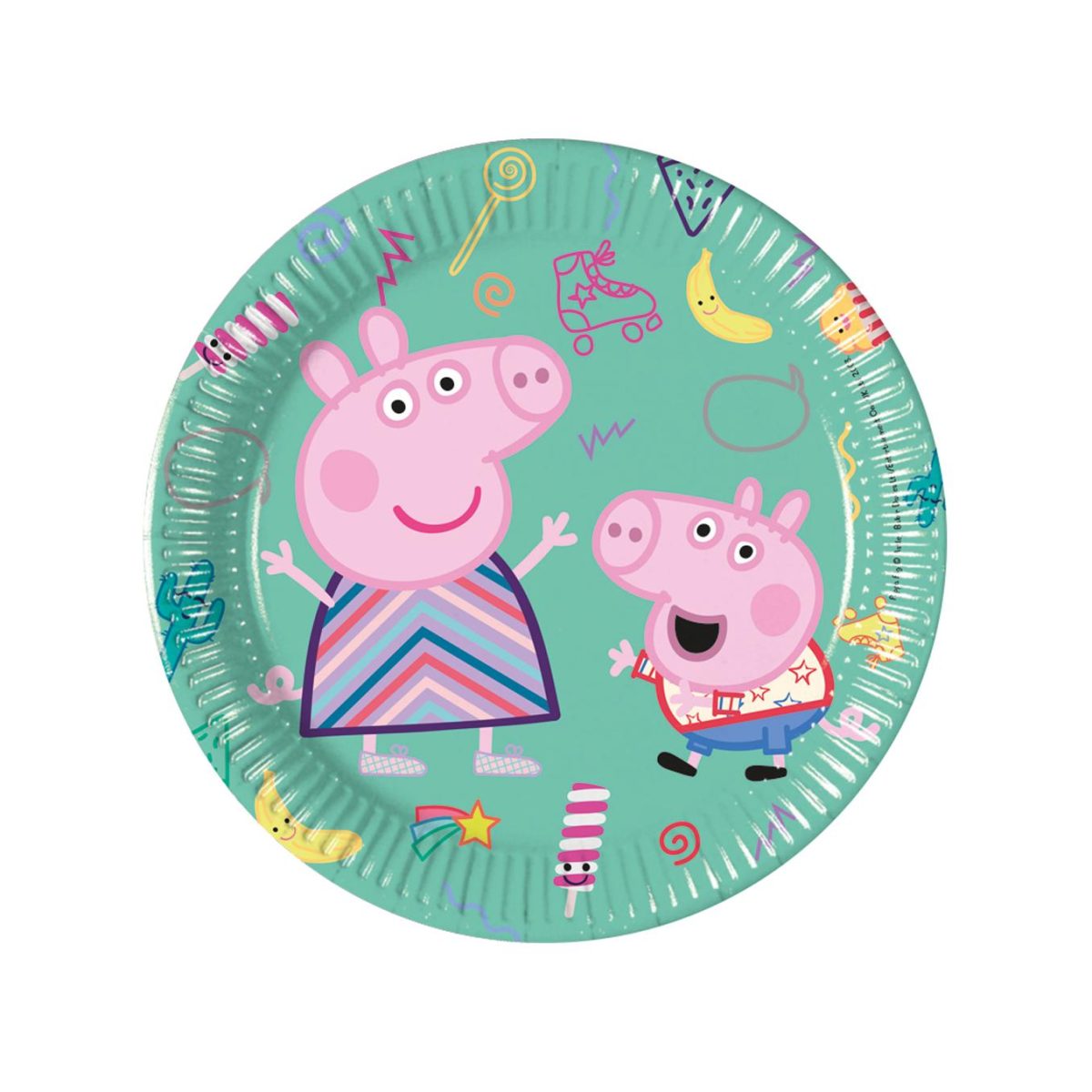 Papptallerkener 20cm, Peppa gris - 8 stk