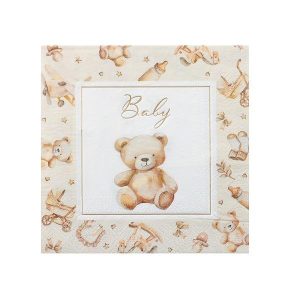 Servietter Baby, Bamse – 12 stk