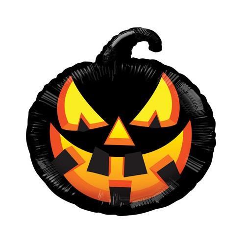 Folieballong, svart halloweengresskar - 45cm