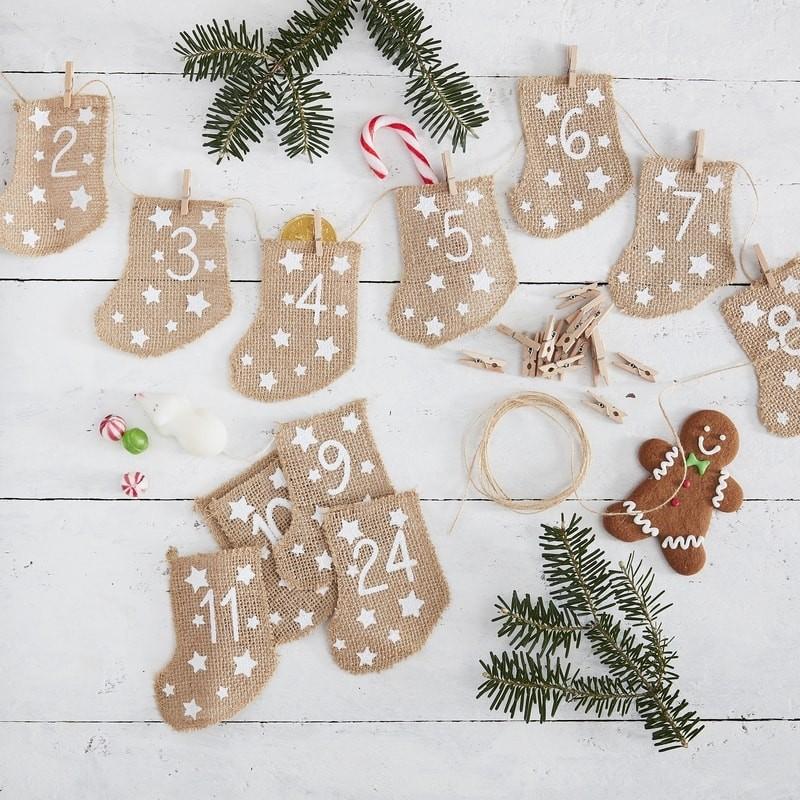 Adventskalender med strømper - fyll selv