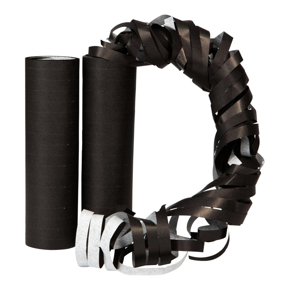 Serpentiner, matt svart - 2 pk