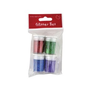 Glittersett, fargemiks - 4 stk