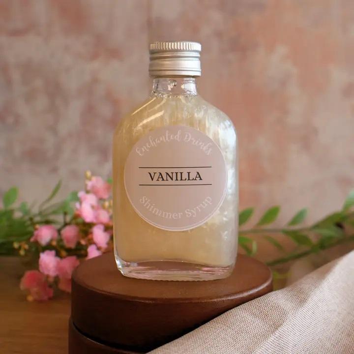 Vaniljesirup med drinkglitter - Hvit