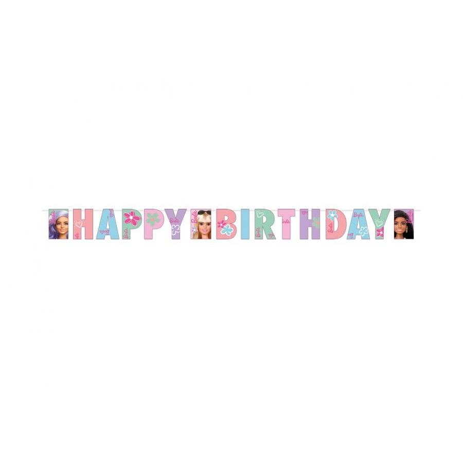 Banner, happy birthday - Barbie sweet life