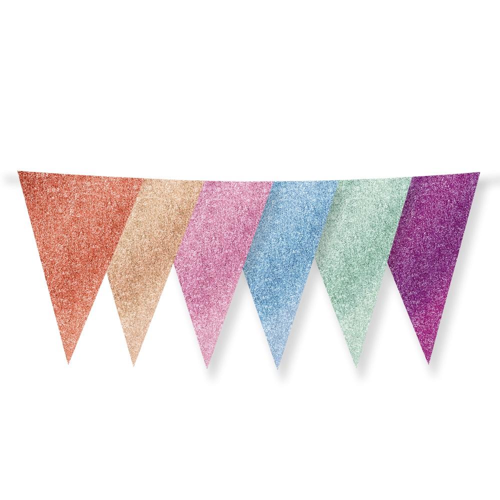 Flaggbanner glitrende fargemiks - 6 meter