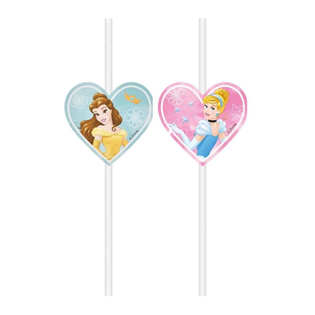 Papirsugerør, Disney prinsesser - 4 stk