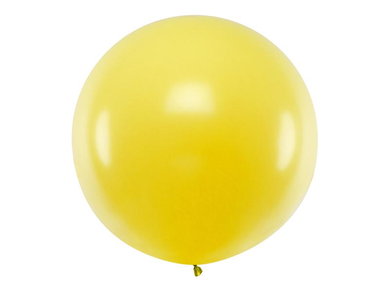 Gigantisk ballong, pastell 100 cm - Gul