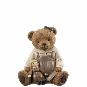 Bordpynt, bamse med dukke - 1 stk