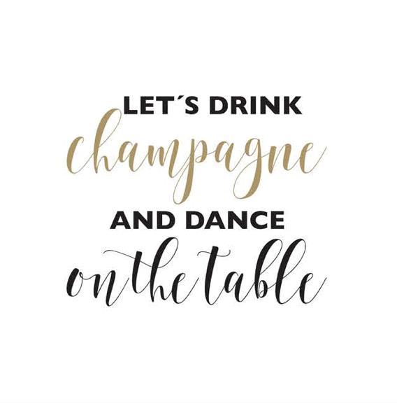 Servietter, Let's drink champagne – 20 stk.