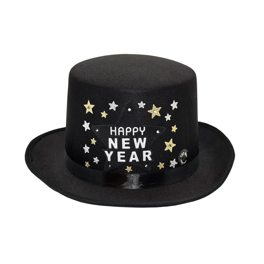 Flosshatt - Happy New Year med lys