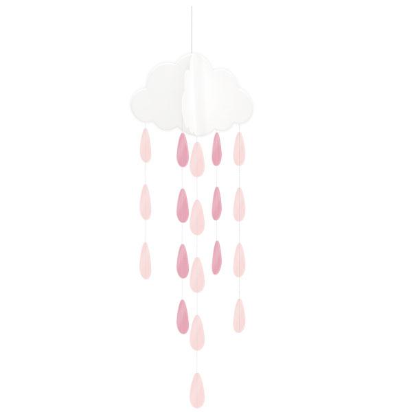 Drømmefanger sky med regn, rosa - 2 stk
