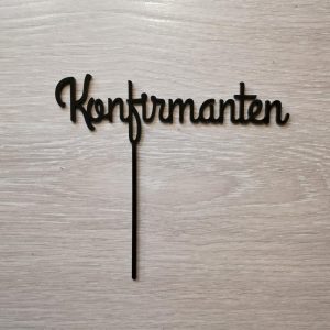 Kakepynt, svart - Konfirmanten
