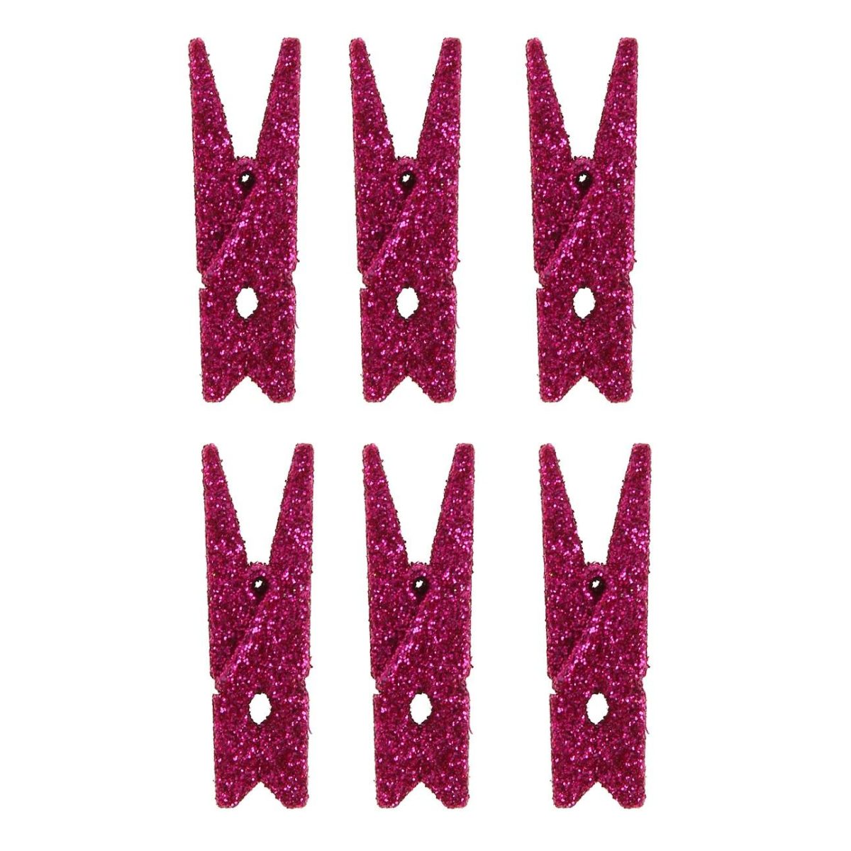 Glitterklyper rosa - 6 stk