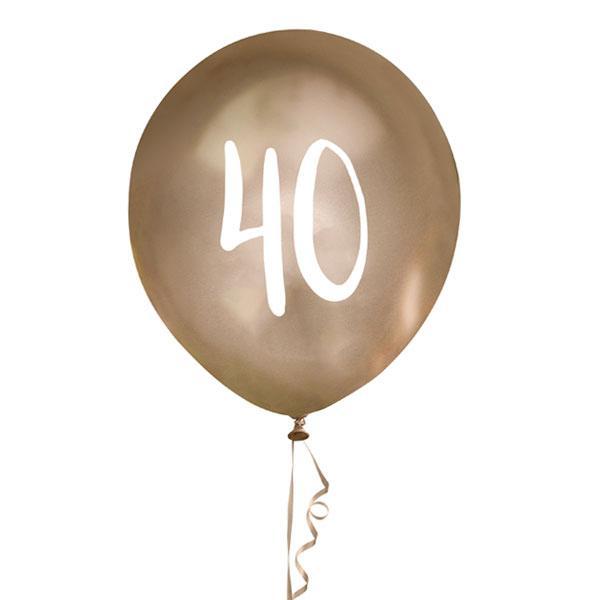 Ballonger metallic gull 40 - 5 stk