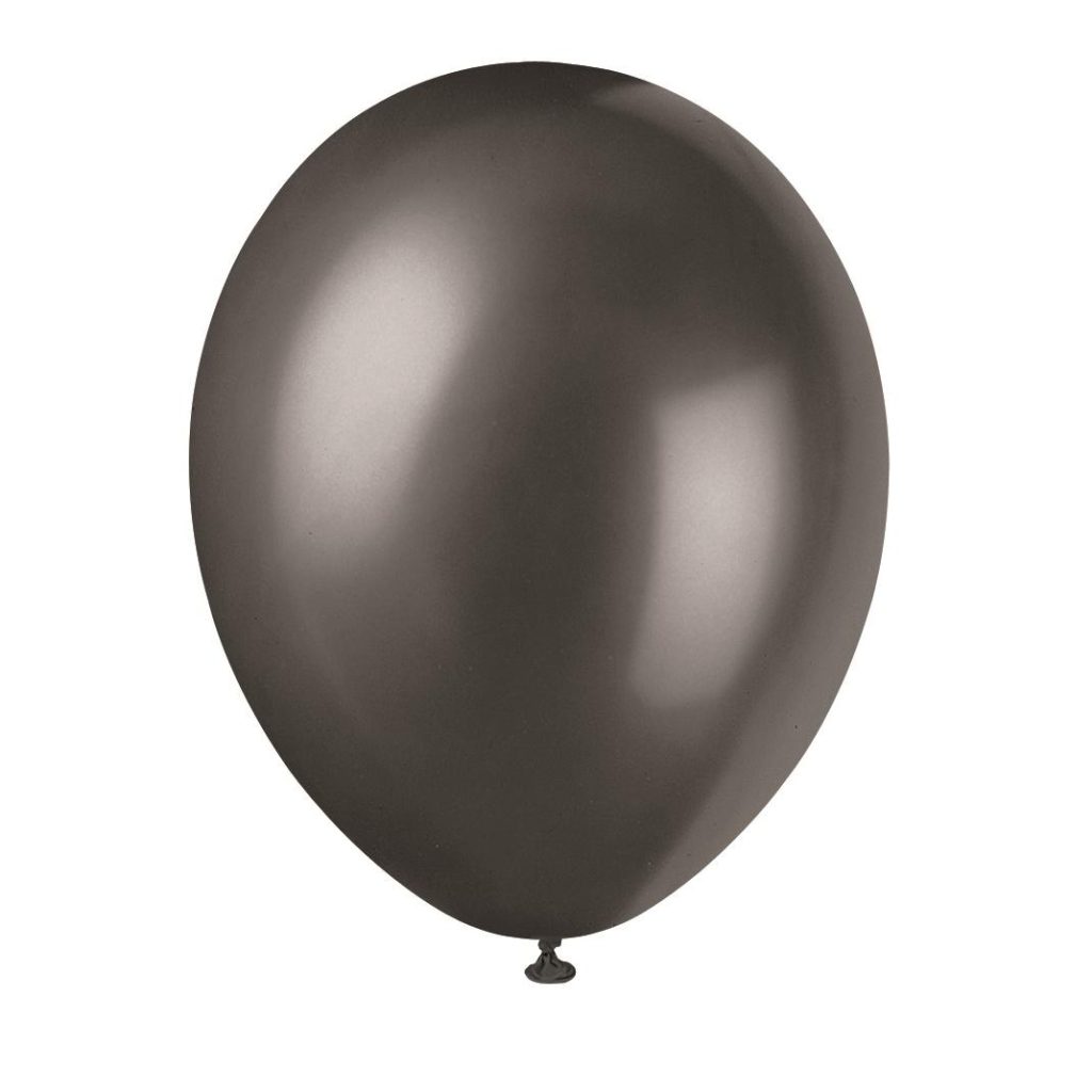 ECO Ballonger metallic 30 cm, onyx svart - 10 stk