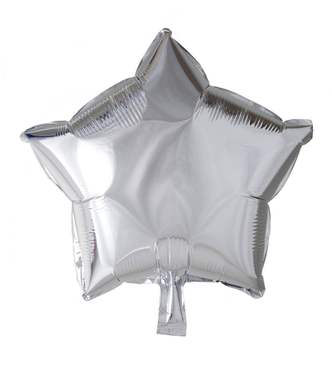 Folieballong 48 cm, stjerne - sølv