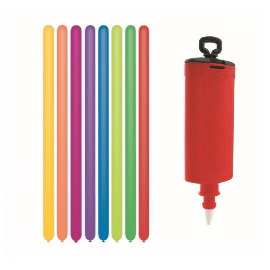 Figurballonger med pumpe - 10 stk