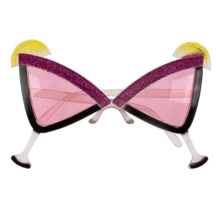 Brille - drinkglass med glitter