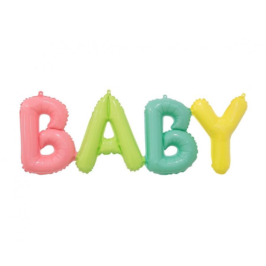 Ballongbanner, BABY - pastellmiks