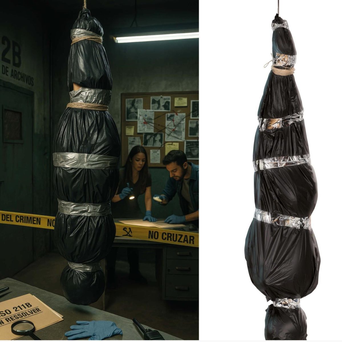 Hengende kropp i plast - 178cm