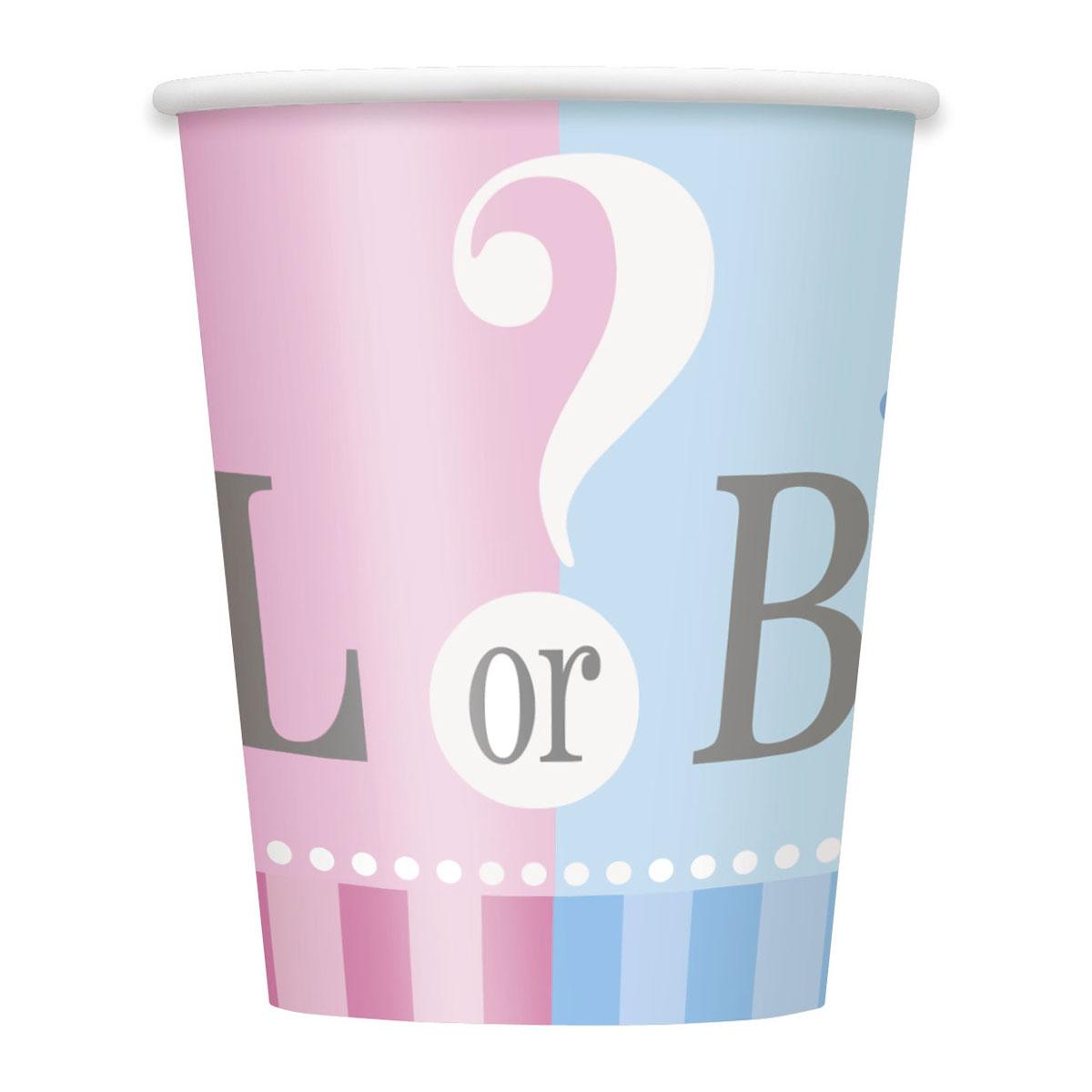Gender Reveal kopper - 8 stk