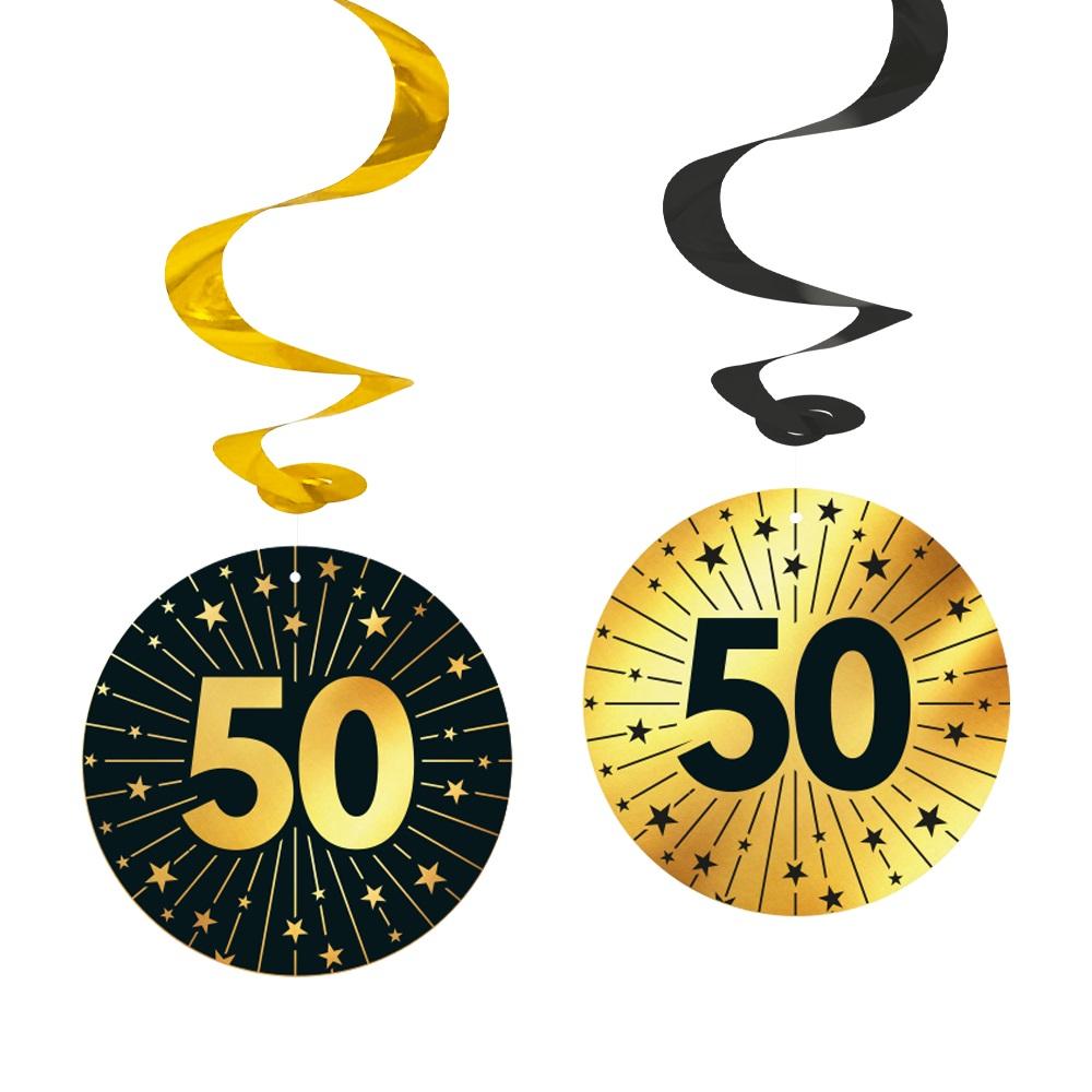 Hengende dekor, 50 år - 4 stk