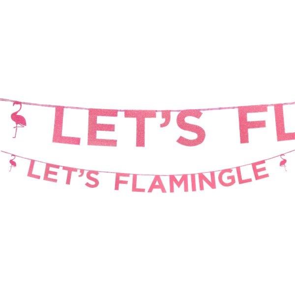 Glitterbanner – Let’s flamingle