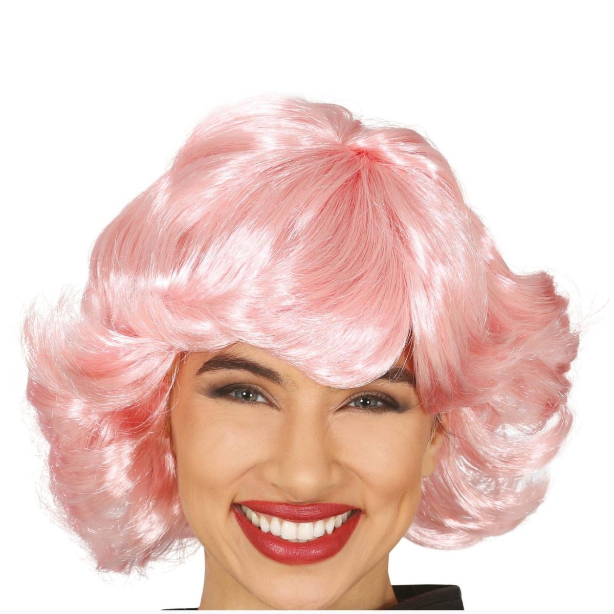 Parykk - Kort pastell rosa