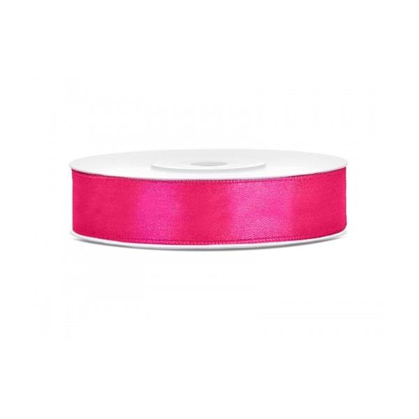 Silkebånd 12mm, mørk rosa – 25 m