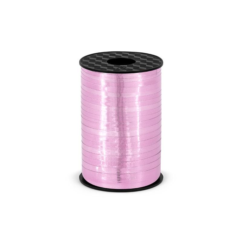 Ballongbånd, metallic rosa - 225 meter
