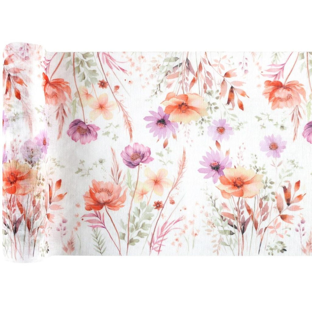 Bordløper med duse blomster - 3 meter