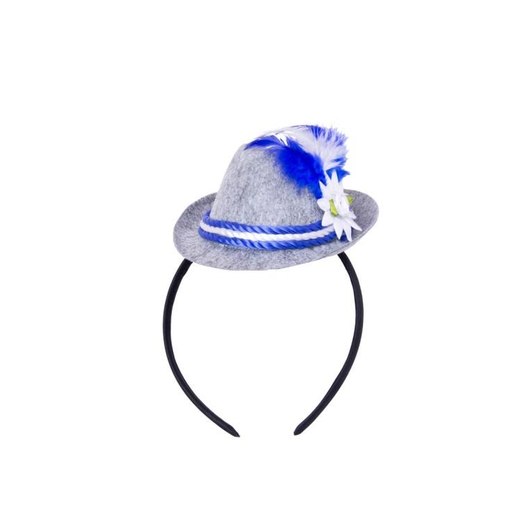 Minihatt - blå og hvit