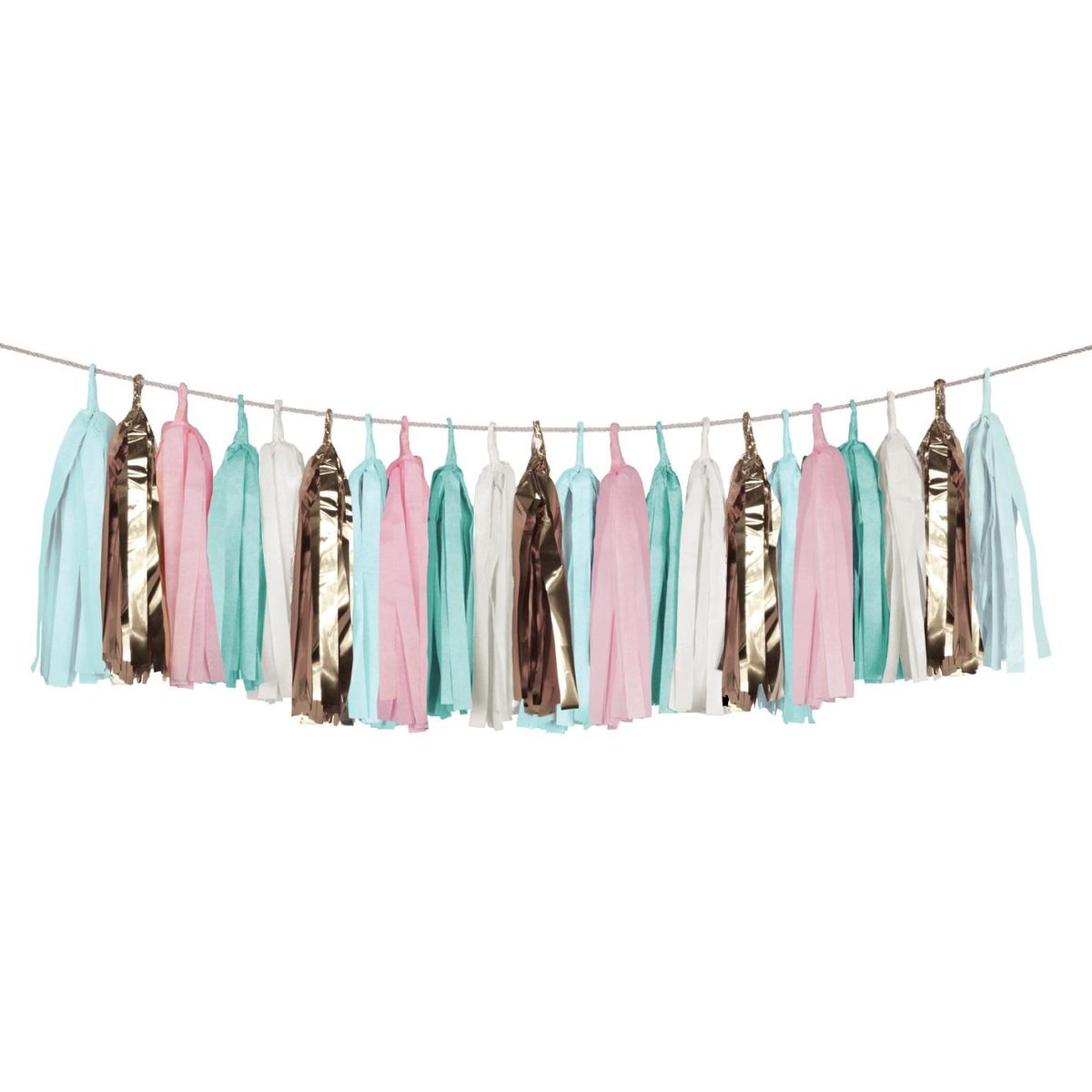 Girlander tassel - elegant mint og rosa