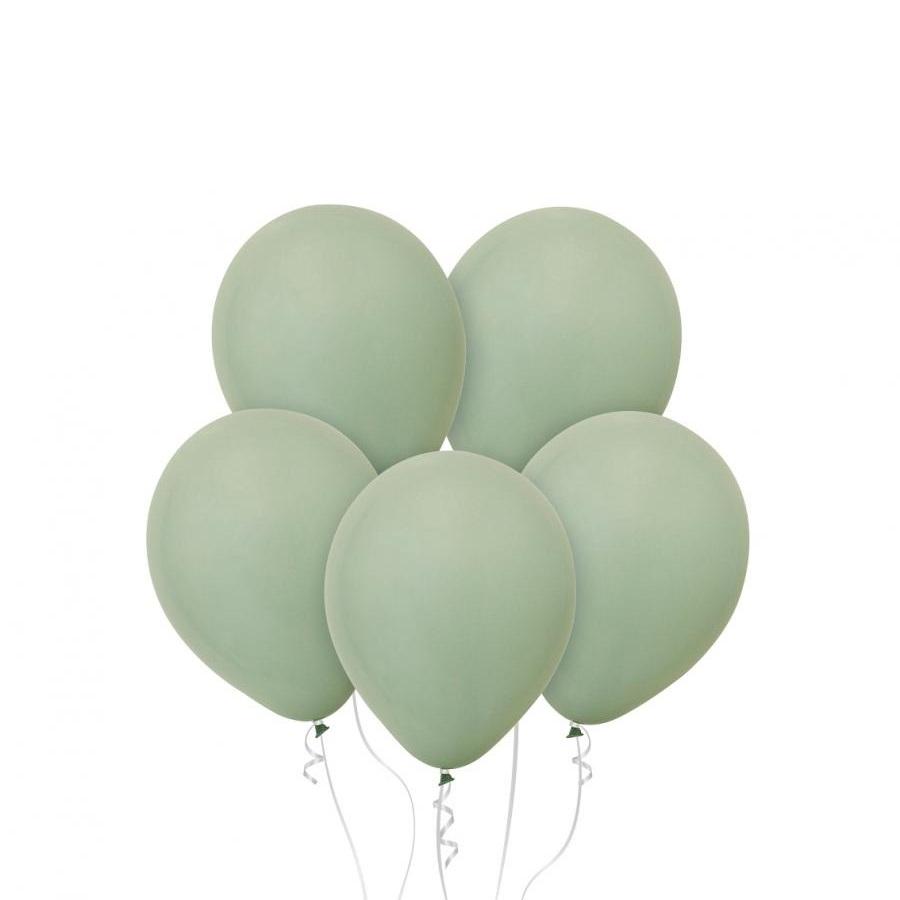 Ballonger, pastell grågrønn - 10 stk