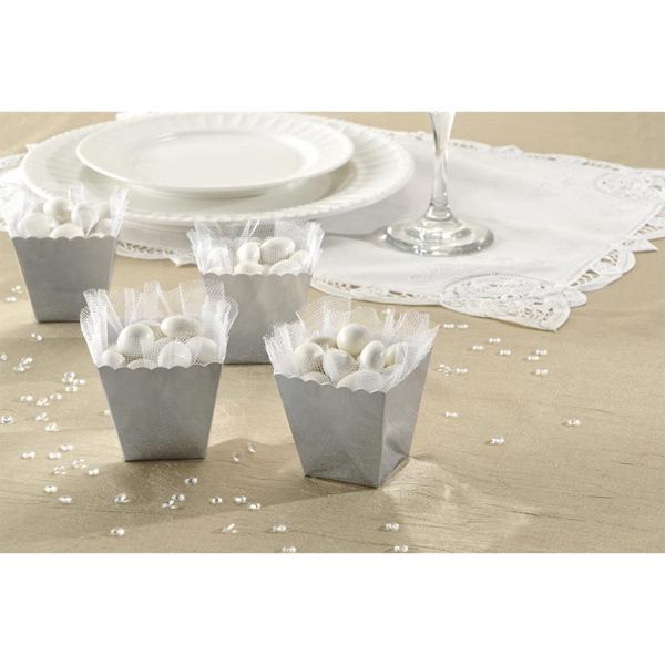 Snacksboks mini sølv - 100 stk